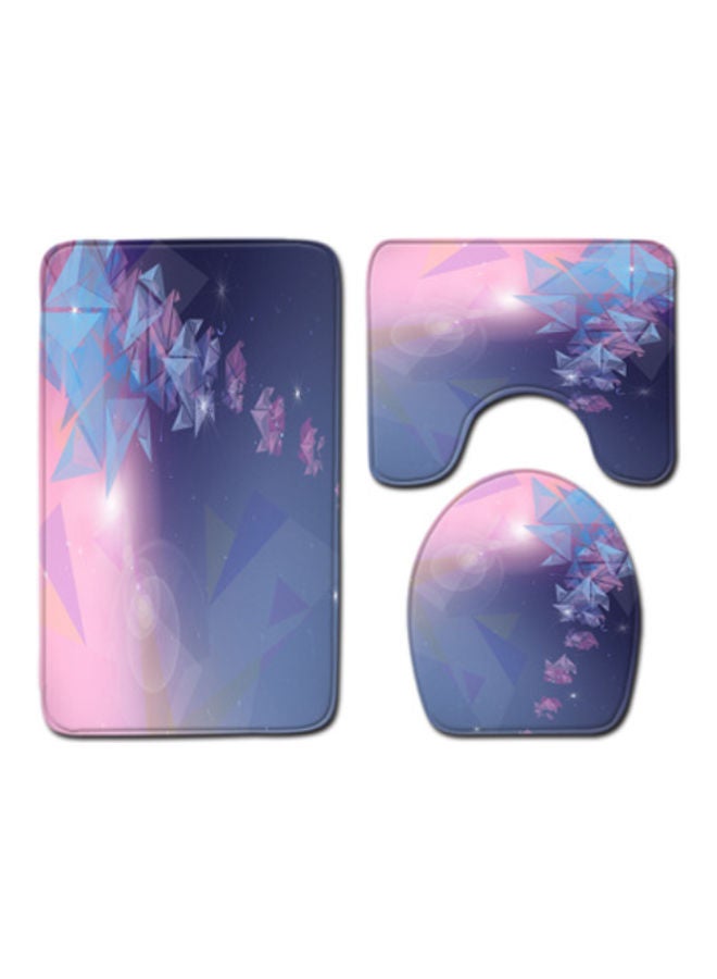 Beauenty 3-Piece Bath Mat Accessory Set multicolour 75x45cm