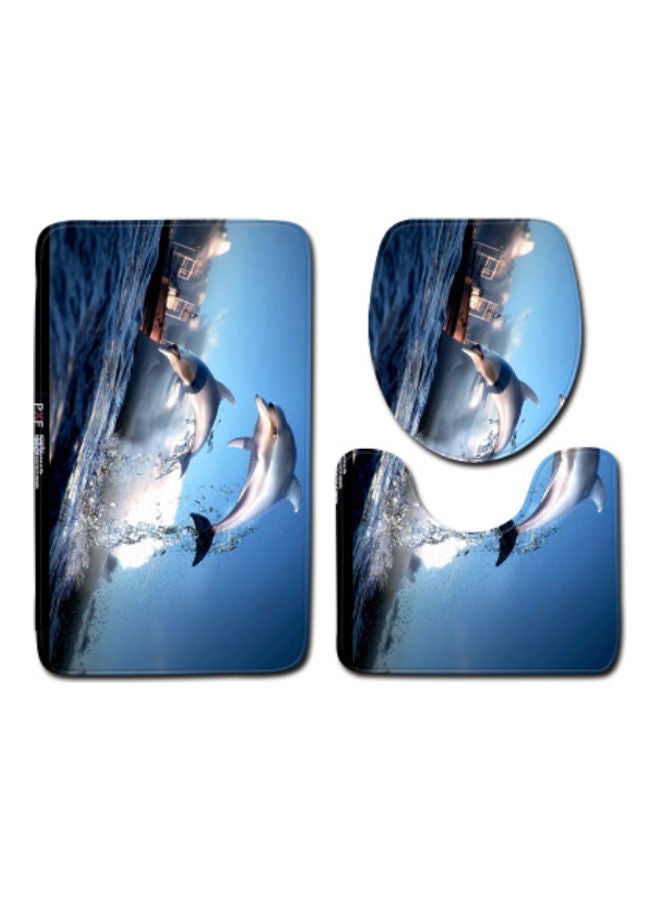 Beauenty 3-Piece Bath Mat Accessory Set multicolour 75x45cm