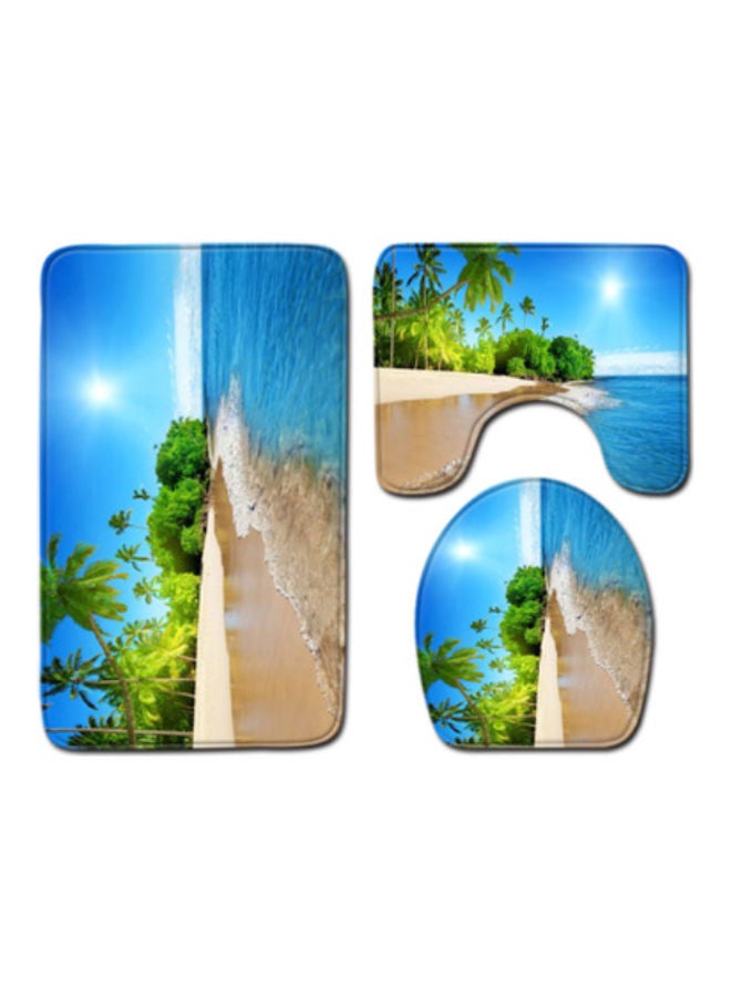 Beauenty 3-Piece Bath Mat Accessory Set multicolour 75x45cm