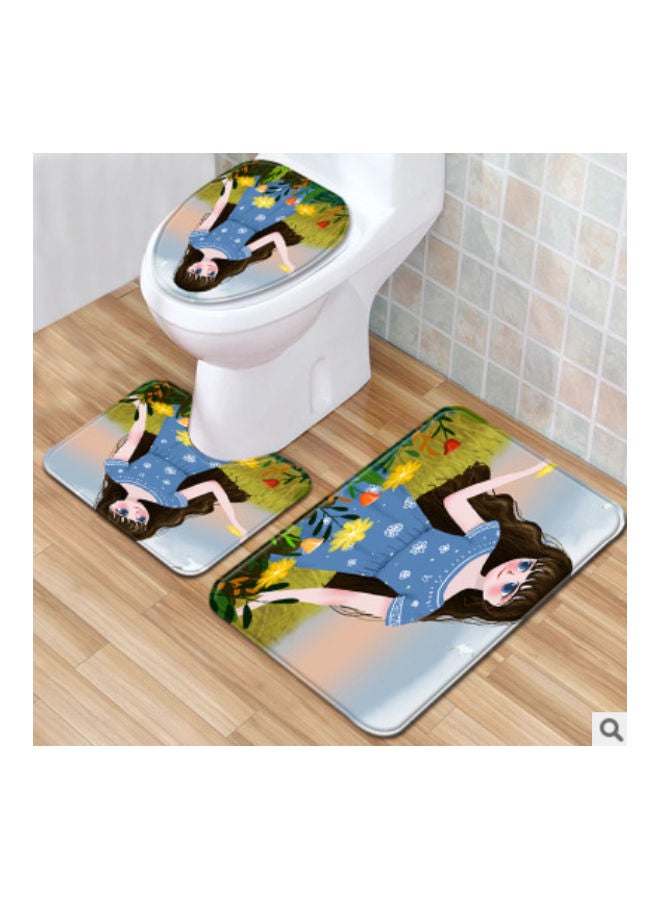 Beauenty 3-Piece Bath Mat Accessory Set multicolour 75x45cm - Image 2