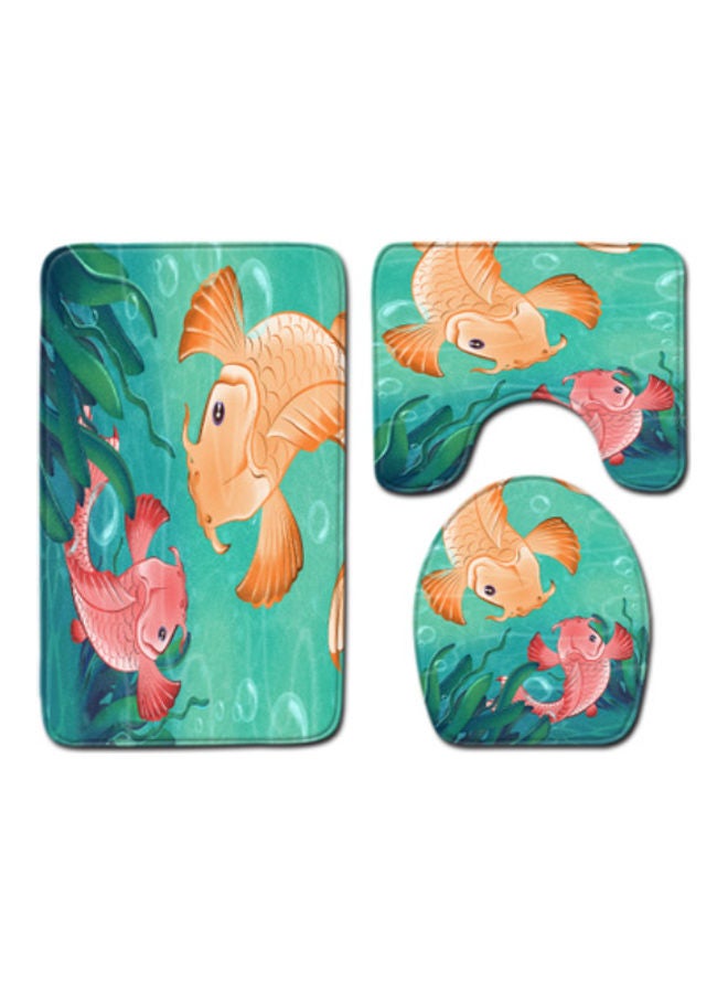 Beauenty 3-Piece Bath Mat Accessory Set multicolour 75x45cm