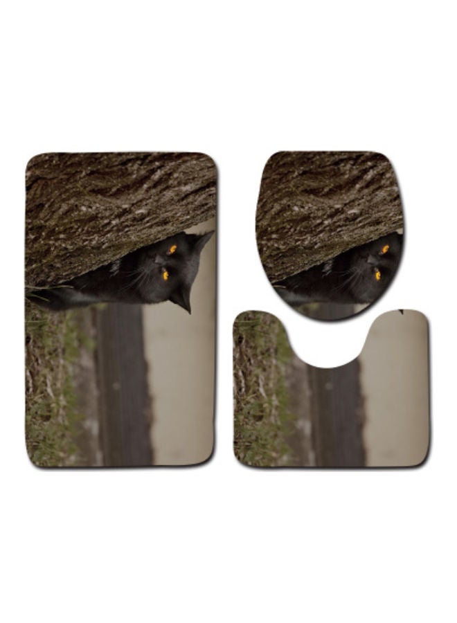 Beauenty 3-Piece Bath Mat Accessory Set multicolour 75x45cm