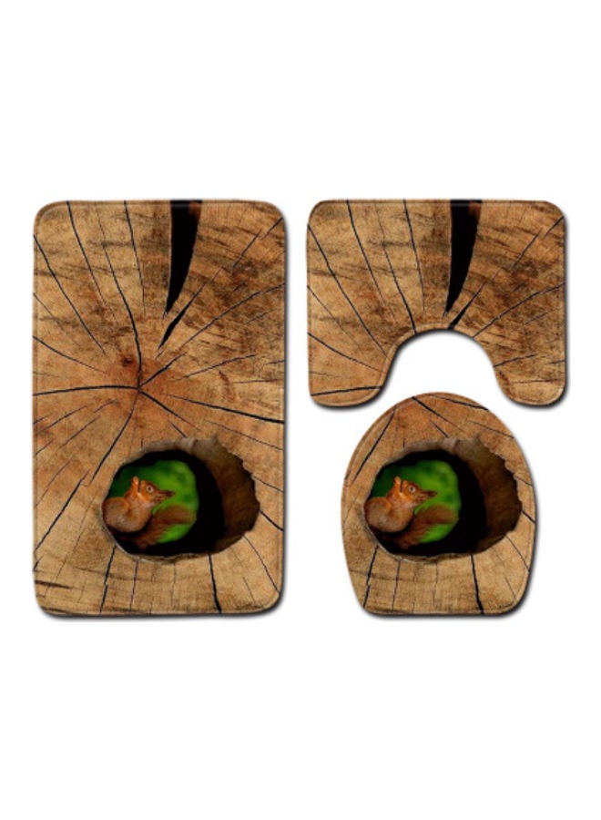 Beauenty 3-Piece Bath Mat Accessory Set multicolour 75x45cm