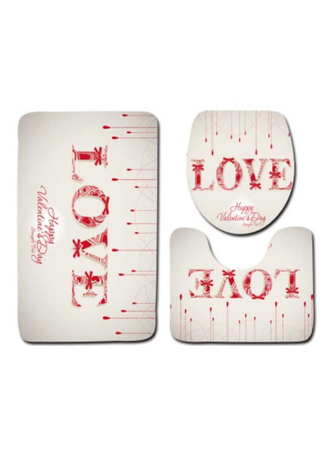 Beauenty 3-Piece Bath Mat Accessory Set multicolour 75x45cm