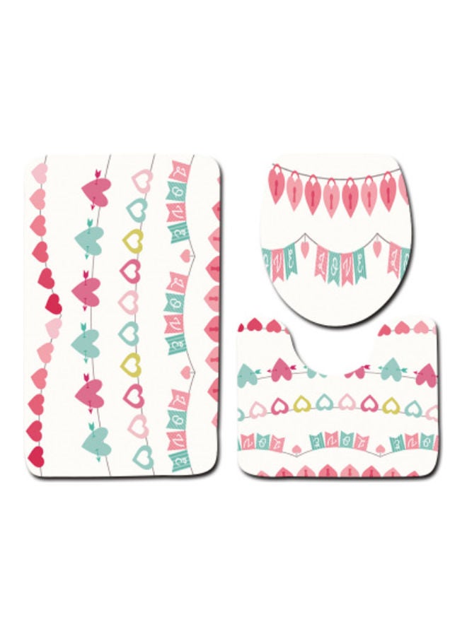 Beauenty 3-Piece Bath Mat Accessory Set multicolour 75x45cm