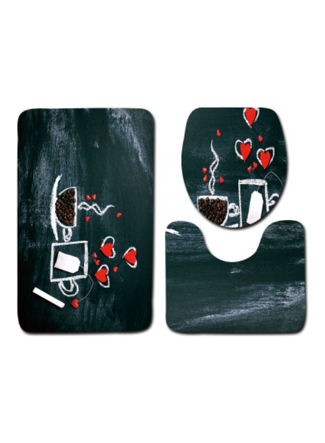 Beauenty 3-Piece Bath Mat Accessory Set multicolour 75x45cm