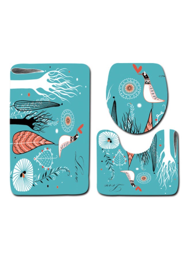 Beauenty 3-Piece Bath Mat Accessory Set multicolour 75x45cm