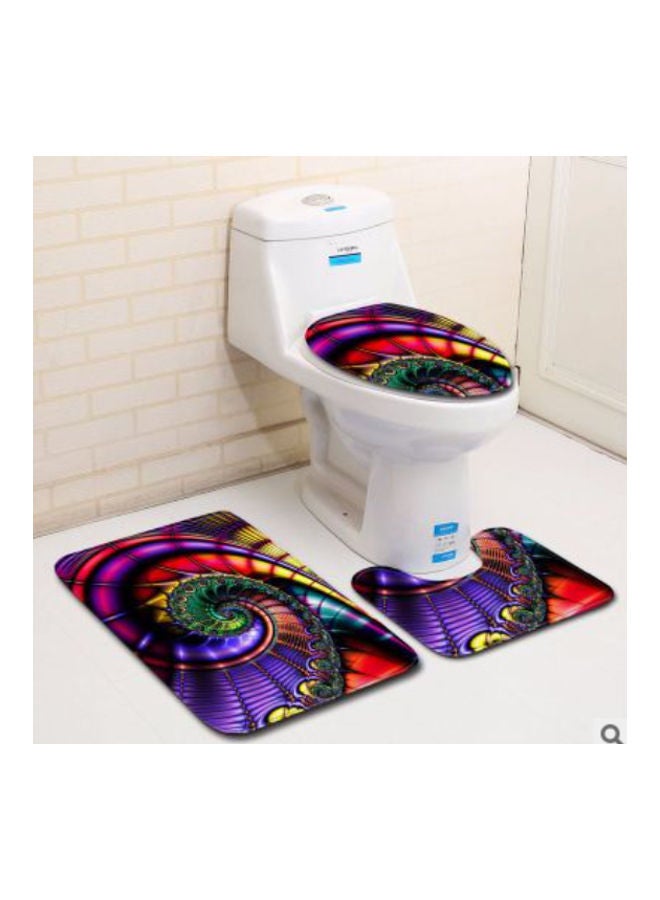 Beauenty 3-Piece Bath Mat Accessory Set multicolour 75x45cm - Image 2