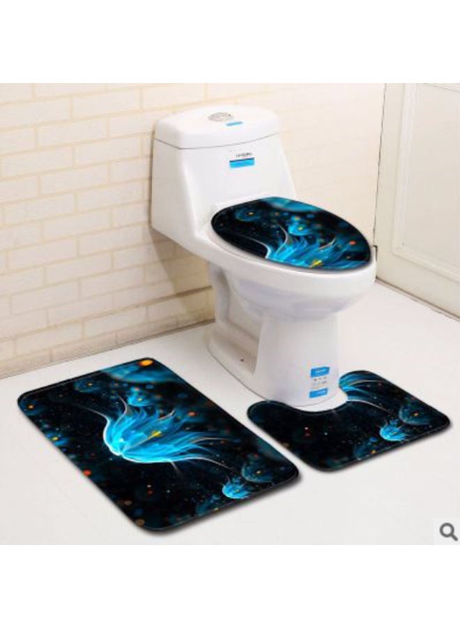 Beauenty 3-Piece Bath Mat Accessory Set multicolour 75x45cm - Image 2