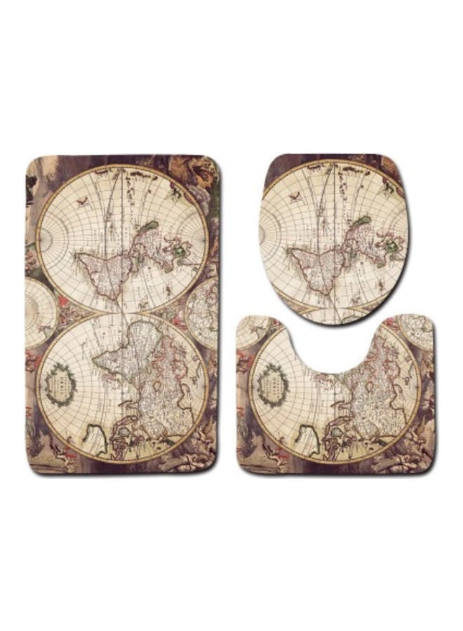 Beauenty 3-Piece Bath Mat Accessory Set multicolour 75x45cm - Image 1