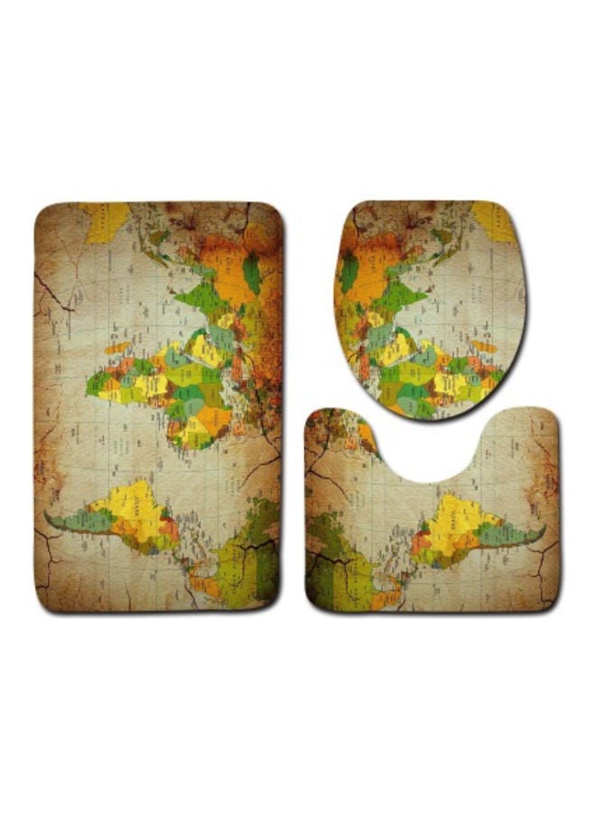 Beauenty 3-Piece Bath Mat Accessory Set multicolour 75x45cm - Image 1