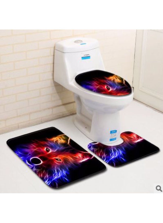 Beauenty 3-Piece Bath Mat Accessory Set multicolour 75x45cm - Image 2