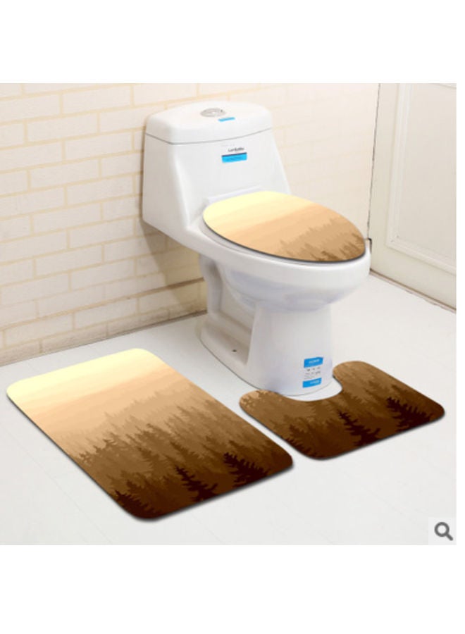 Beauenty 3-Piece Bath Mat Accessory Set multicolour 75x45cm - Image 2