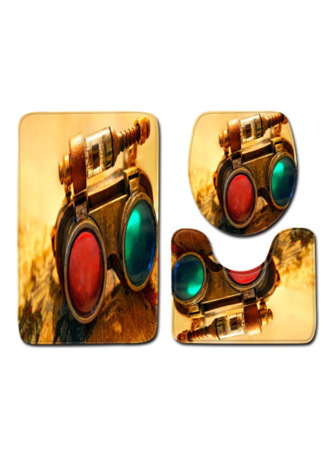 Beauenty 3-Piece Bath Mat Accessory Set multicolour 75x45cm