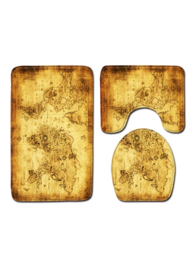 Beauenty 3-Piece Bath Mat Accessory Set multicolour 75x45cm