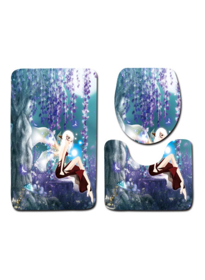 Beauenty 3-Piece Bath Mat Accessory Set multicolour 75x45cm - Image 1