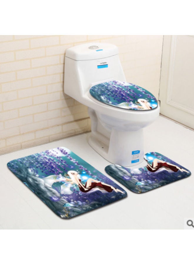 Beauenty 3-Piece Bath Mat Accessory Set multicolour 75x45cm - Image 2