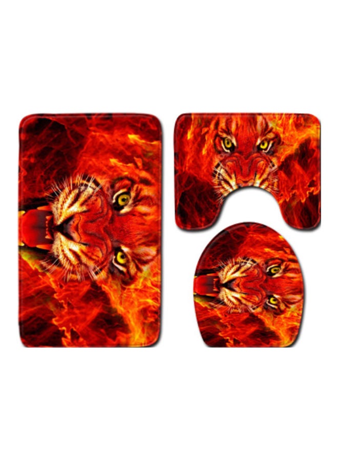 Beauenty 3-Piece Bath Mat Accessory Set Multicolour 75x45cm