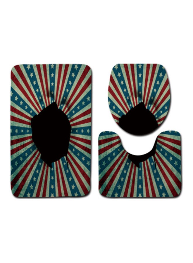 Beauenty 3-Piece Bath Mat Accessory Set Multicolour 75x45cm - Image 1