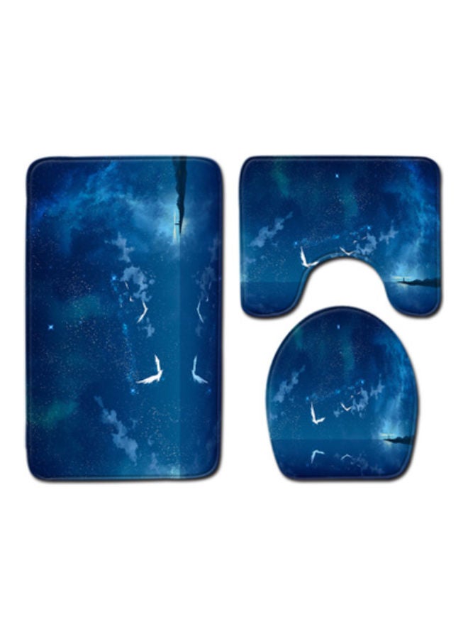 Beauenty 3-Piece Bath Mat Accessory Set Multicolour 75x45cm