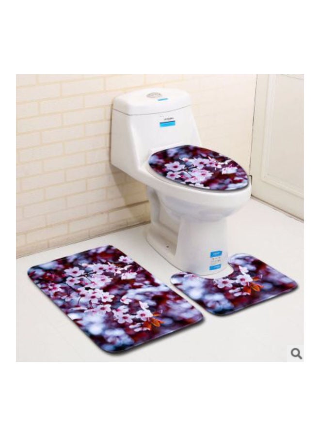 Beauenty 3-Piece Bath Mat Accessory Set Multicolour 75x45cm - Image 2