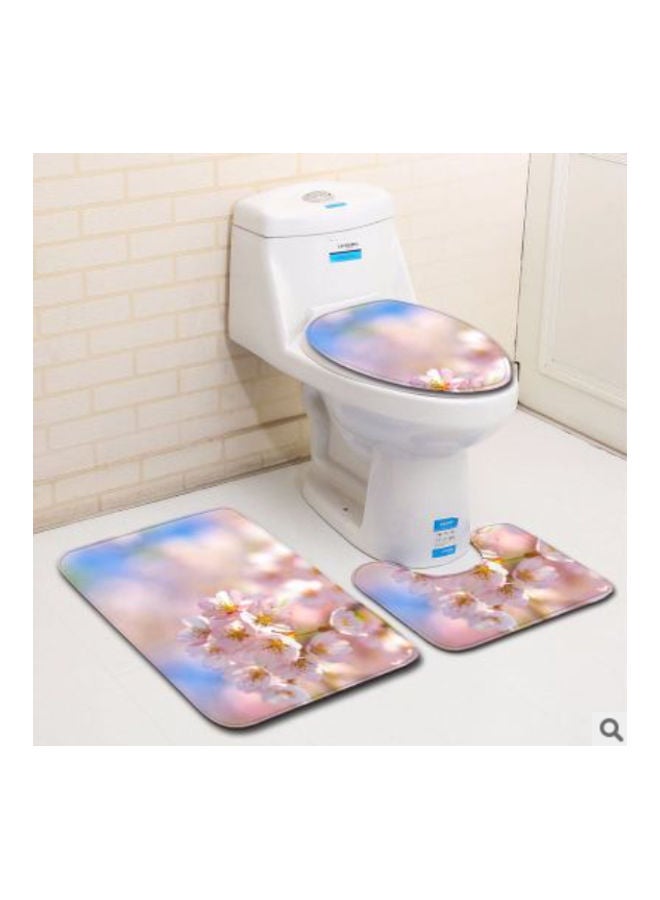 Beauenty 3-Piece Bath Mat Accessory Set Multicolour 75x45cm - Image 2