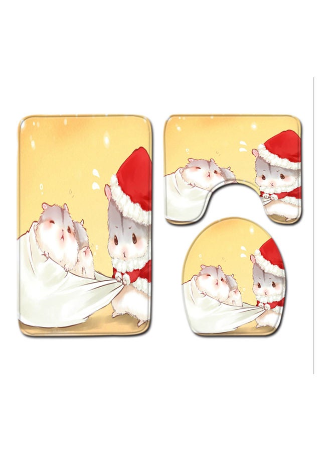 Beauenty 3-Piece Bath Mat Accessory Set Multicolour