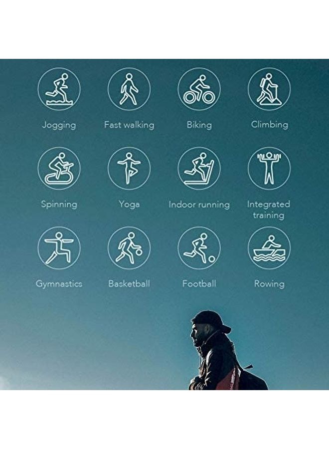 Rock Pow Global Version Smart Watch,Heart Rate Tracker IP68 Waterproof 12 Sport Modes Sleep Management Smart Band Fashion black - Image 3