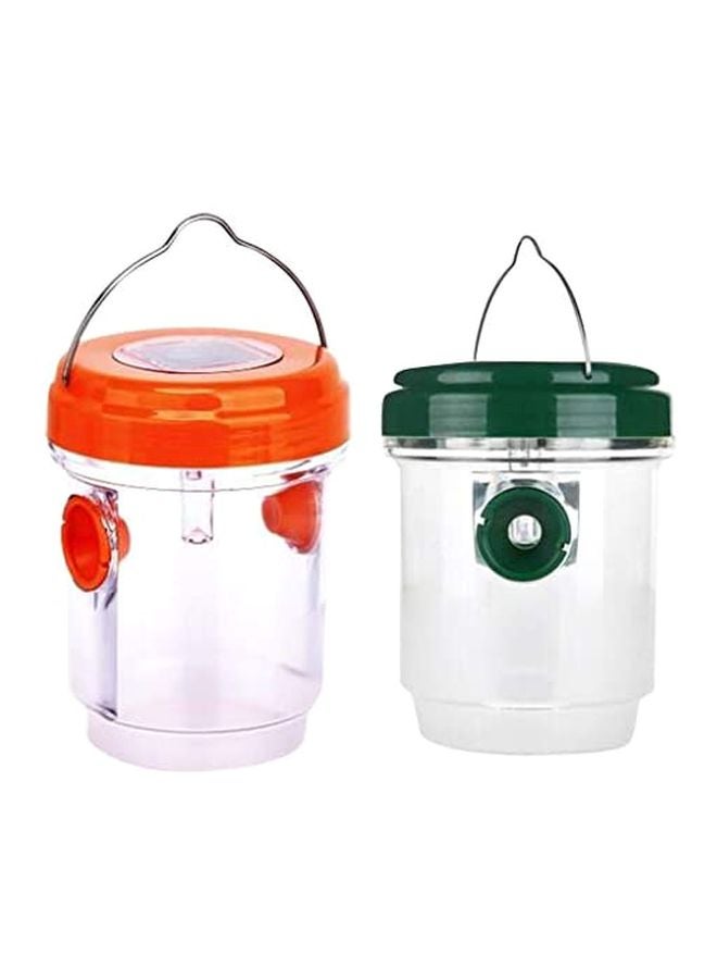 Generic 2-Piece Solar Energy Wasp Insects Hanging Trap Catcher Clear/Orange/Green 3Liters 