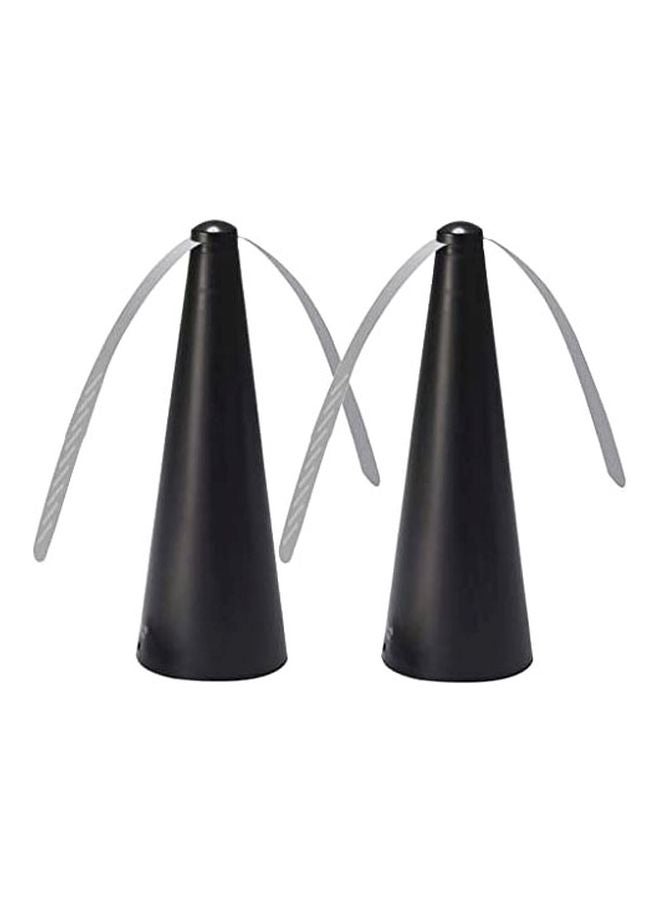 Generic - 2-Piece Fly Repellent Fan Black/Grey - Image 1