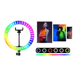 Generic RGB LED USB Selfie Round Ring Light Multicolour  - Image 2