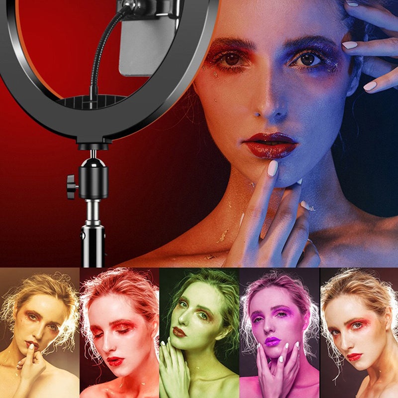 Generic - RGB LED USB Selfie Round Ring Light Multicolour - Image 1