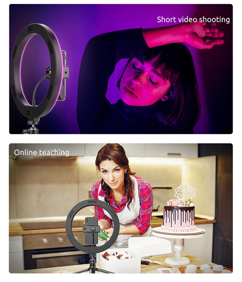 Generic RGB LED USB Selfie Round Ring Light Multicolour  - Image 3