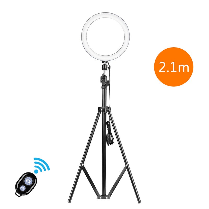 Generic 260mm USB Interface Dimmable LED Photography Ring Light Black/White  - Image 1