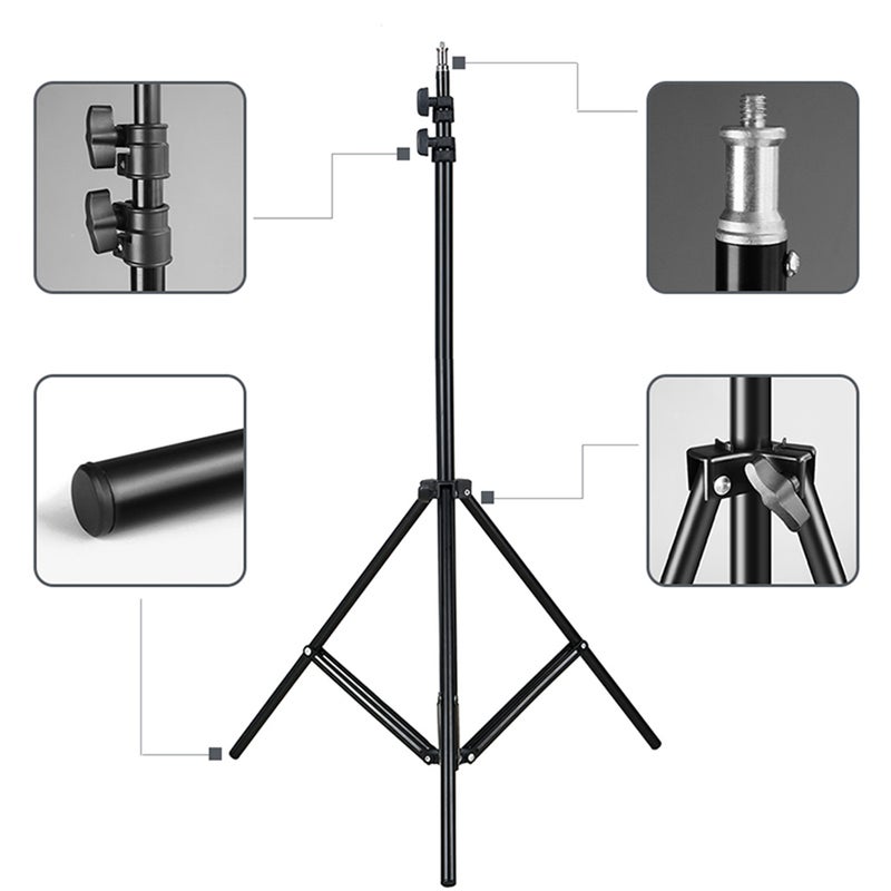Generic 260mm USB Interface Dimmable LED Photography Ring Light Black/White  - Image 2