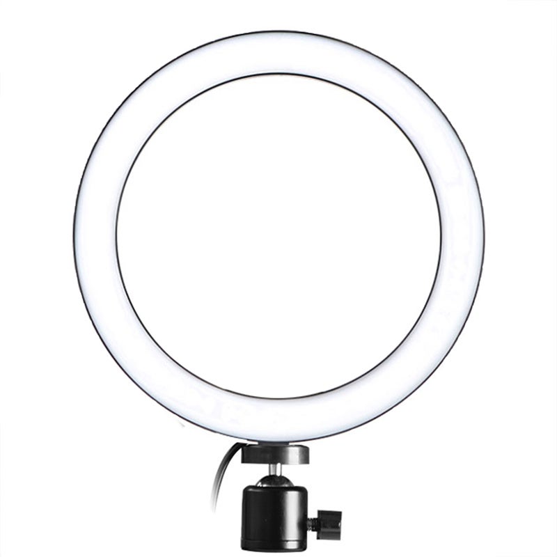 260mm USB Interface Dimmable LED Photography Ring Light Black/White - Image 5