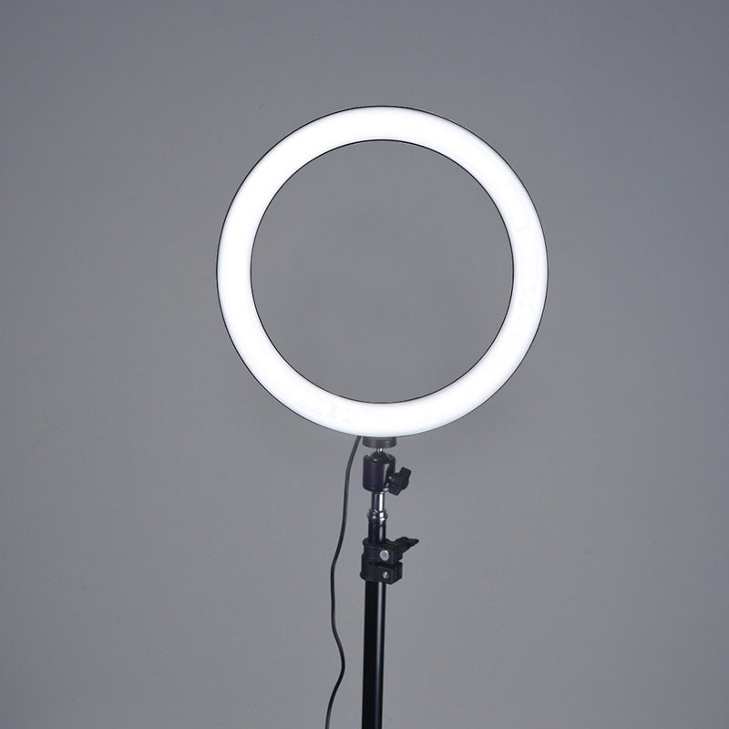 260mm USB Interface Dimmable LED Photography Ring Light Black/White - Image 2