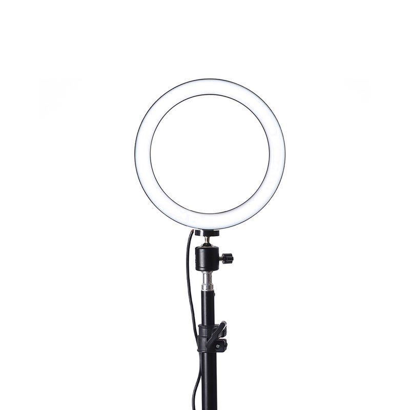 260mm USB Interface Dimmable LED Photography Ring Light Black/White - Image 5