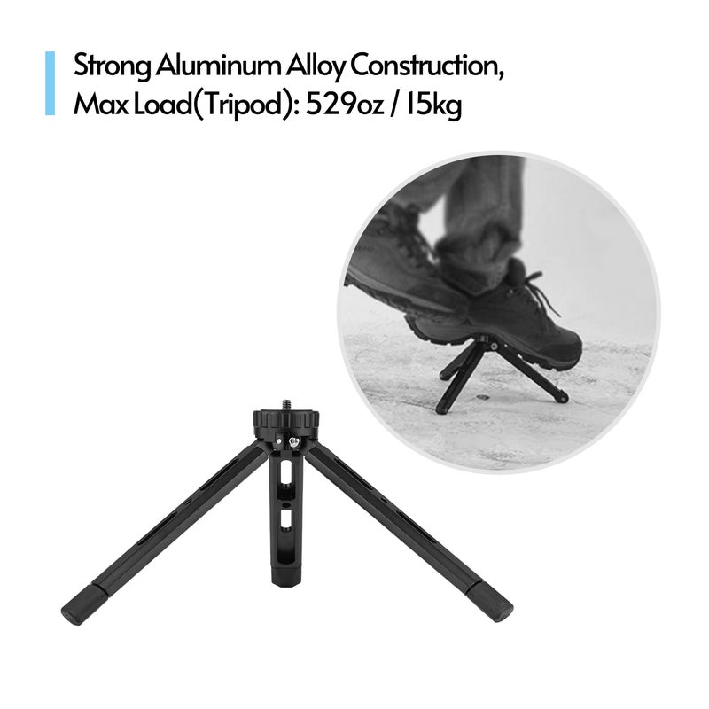 Tabletop Folding Tripod With 1/4" Screw Mount Black  - Image 2
