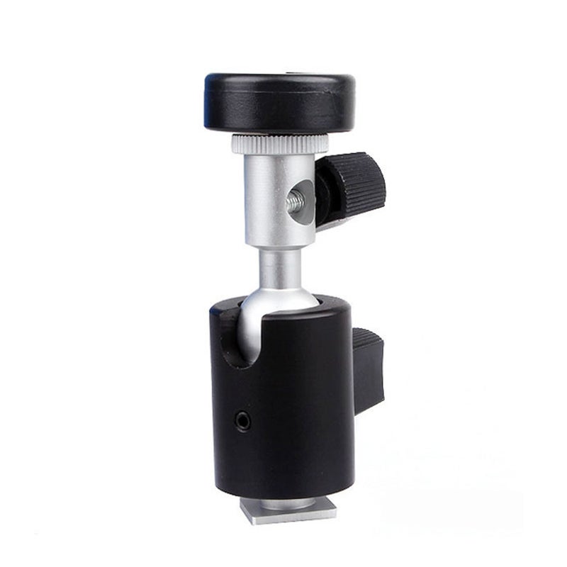 Camera Speedlight Support C-Type Mount Bracket With Ball Head Black  - Image 1