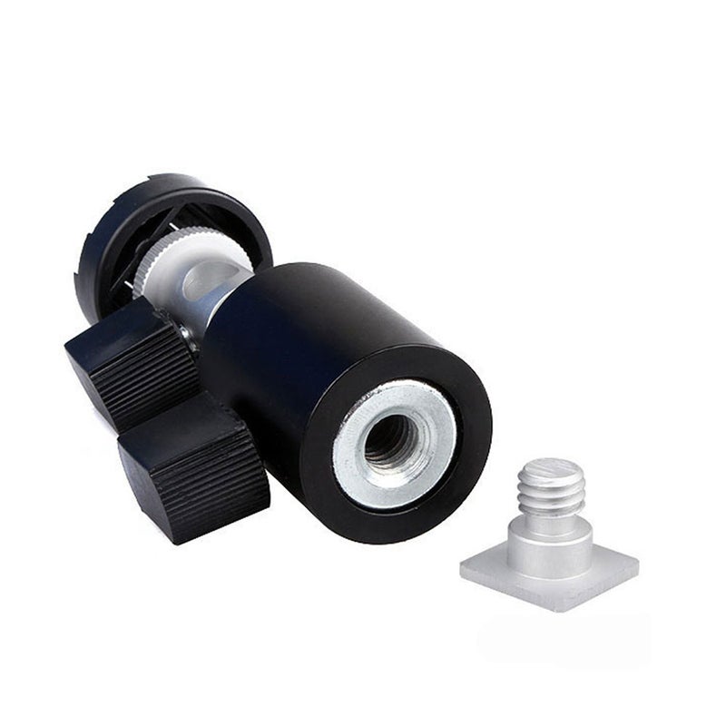Camera Speedlight Support C-Type Mount Bracket With Ball Head Black  - Image 4