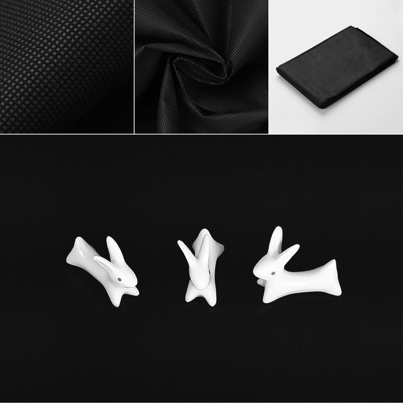 5x20ft Photography Non-Woven Background Cloth Black  - Image 2
