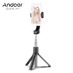 ANDOER 3-In-1 Extendable Gimbal Stabilizer Tripod Stand With Remote Shutter Black  - Image 1