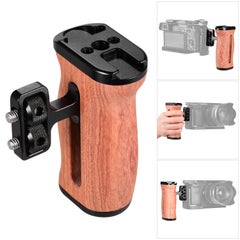 Generic Universal Camera Cage Hand Grip With Cold Shoe Mount Brown  - Image 1
