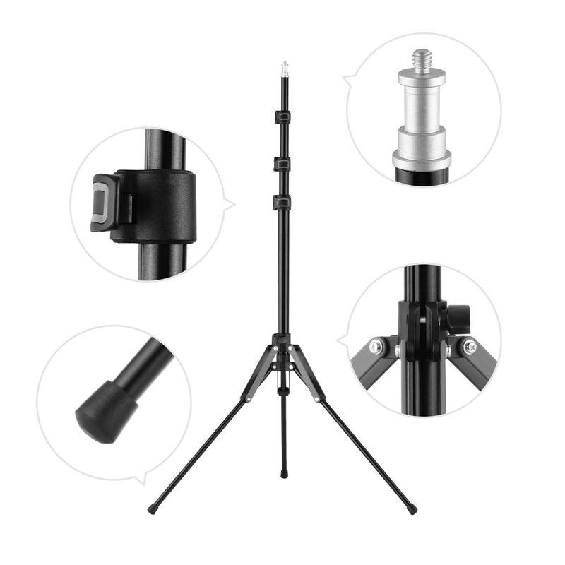 حلقة إضاءة LED قابلة للتعتيم ب10 مستويات و3 ألوان مقاس 14 بوصة أسود/ أبيض - Image 4