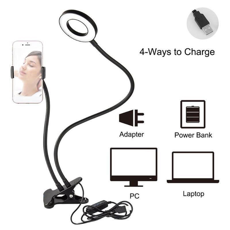 USB Interface Dimmable Clip-On LED Ring Light Black/White - v1602857773/N41023464A_3