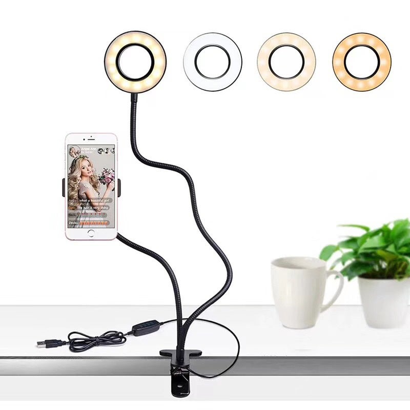 USB Interface Dimmable Clip-On LED Ring Light Black/White - v1602857776/N41023464A_7