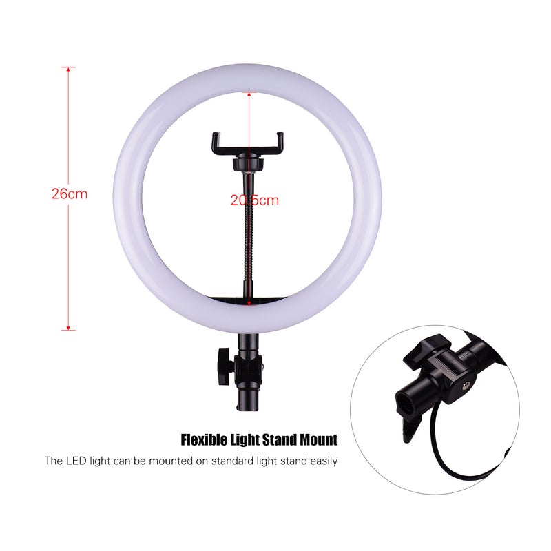 26cm Fill-in LED Ring Light Kit Black/White