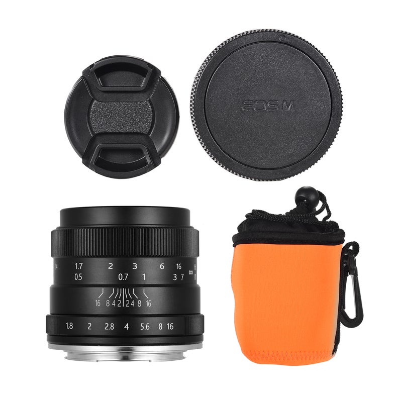 ANDOER - 50mm F1.2 Manual Focus Camera Lens For Canon Black - Image 1
