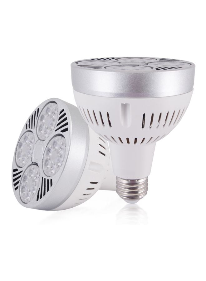 مصباح LED أبيض/فضي 12x9.5x9.5سم  - Image 4